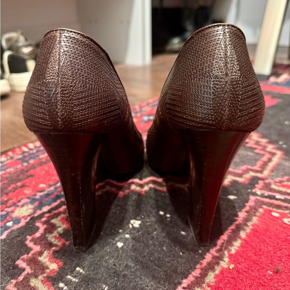 Prada brown leather heels - Picture 4 of 7